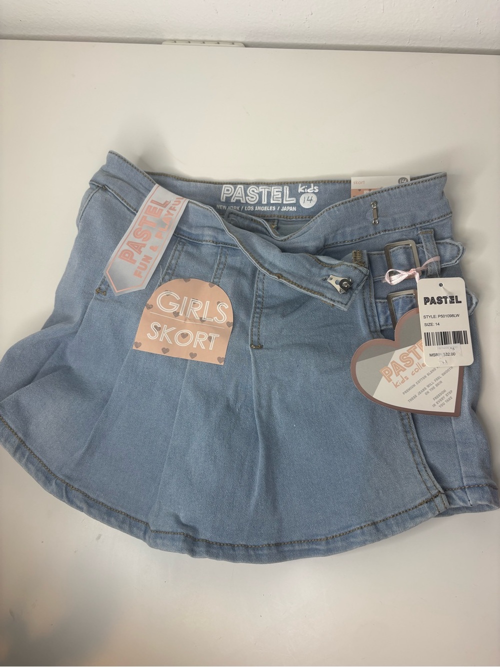 Pastels Light Blue Girls Skort